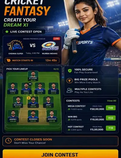 Dreem77 (dreem 77) fantasy cricket & matchday visual 3